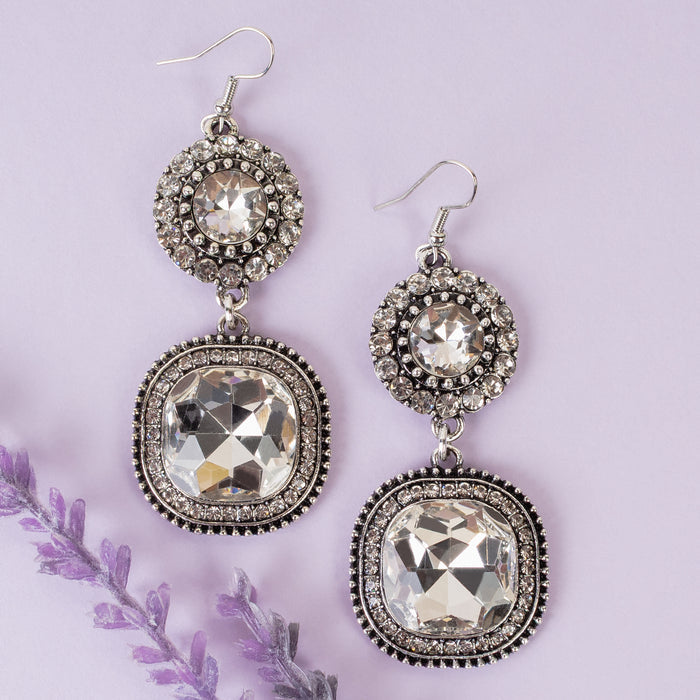 13026 - Crystal Earrings - Clear