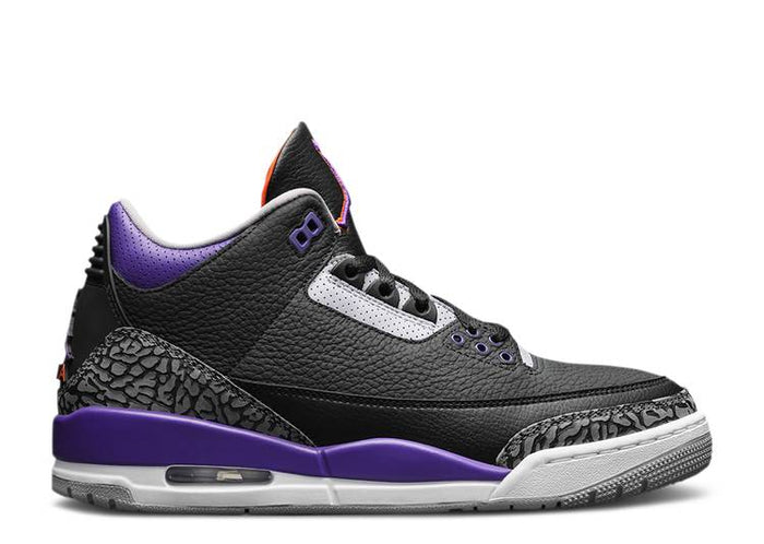 Jordan 3 Retro Black Court Purple (WORN)