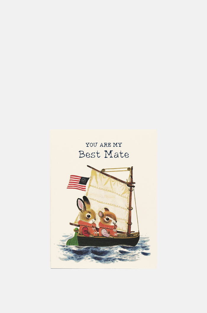 Red Cap Cards Best Mate Greeting Card.