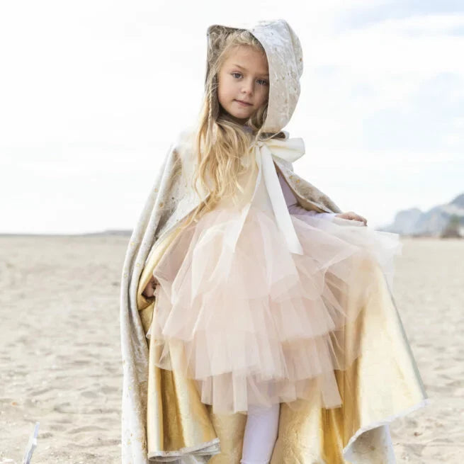 Ratatam Kids - Cape Dress Up - Fairy Cape W/Gold Stars - Lifestyle Cut