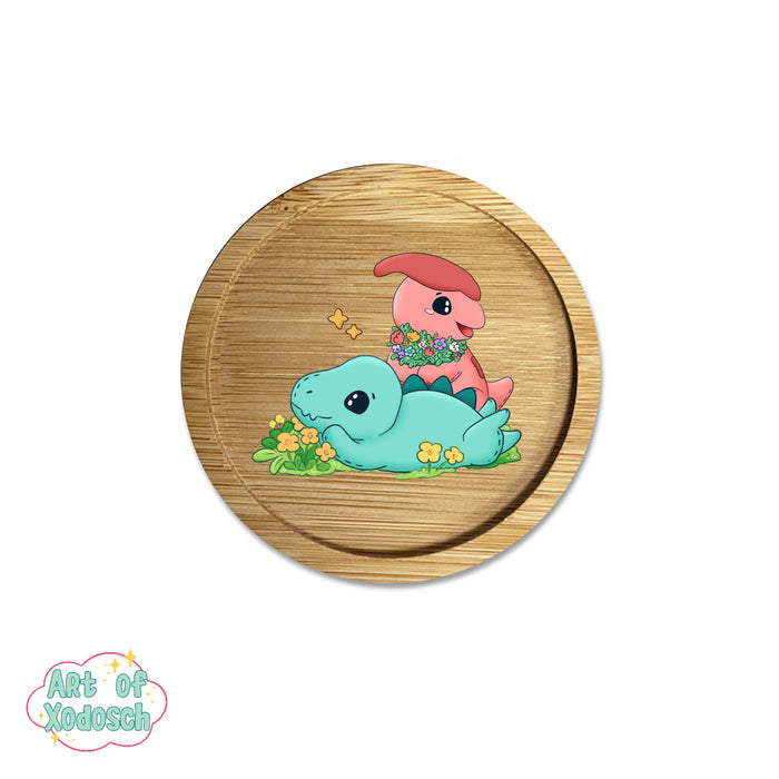 Danny and Cammy the dino wooden coaster