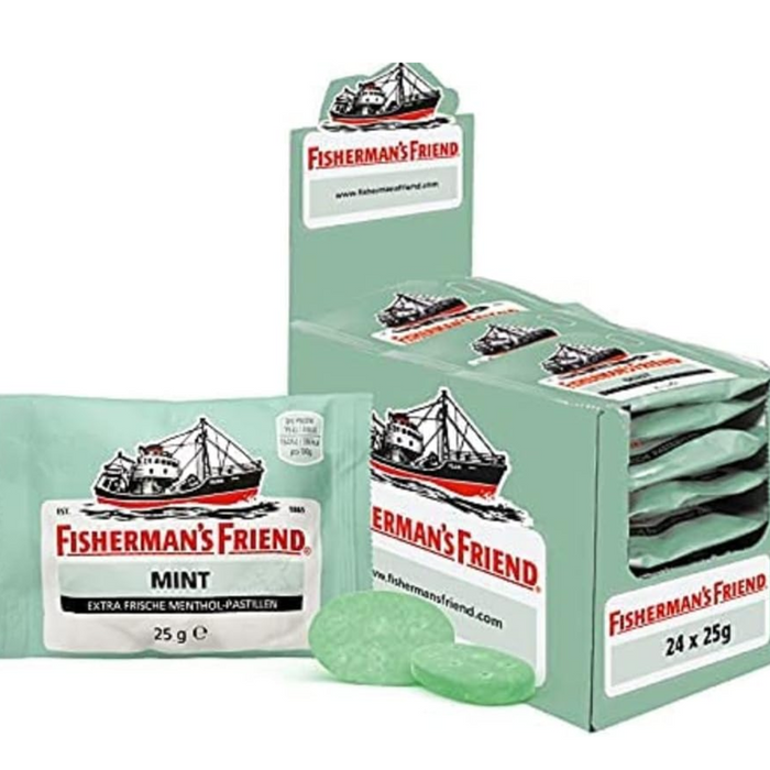 Fisherman's Friend Mint Lozenges Menthol Throat Lozenges, Pack of 24 (25g) (T)