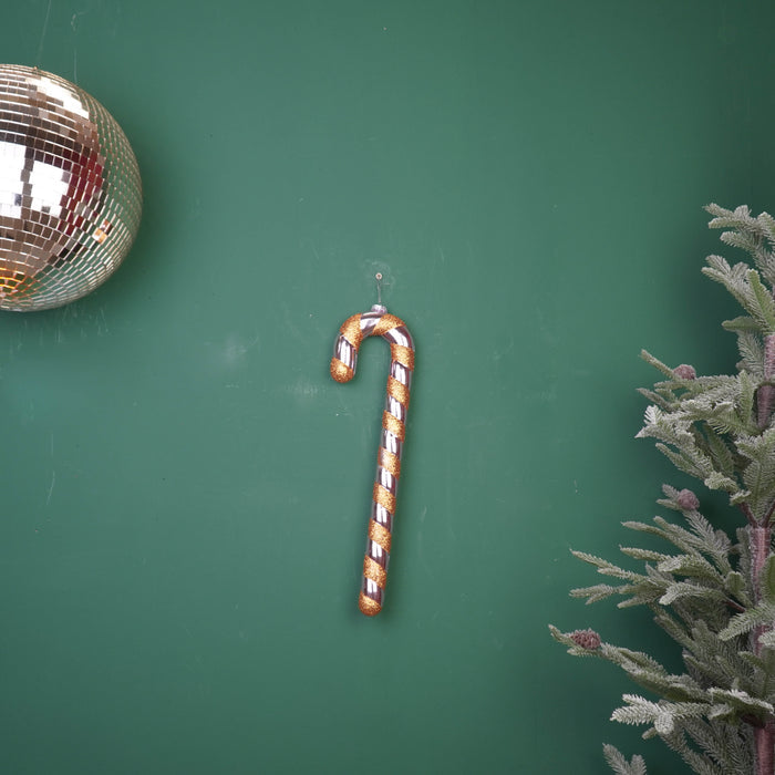 Kerstversiering - Zuurstok - Kunststof - Roze/Oranje - 11x3x42 cm