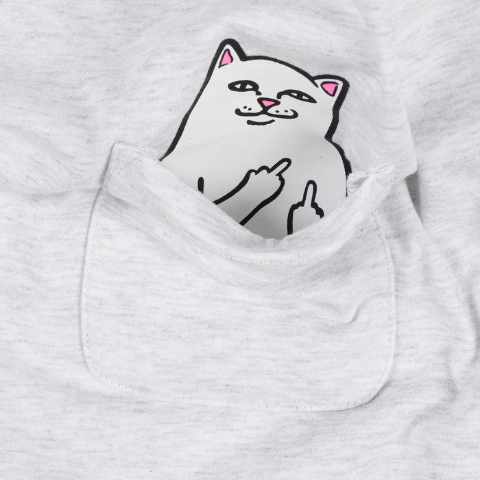 RIPNDIP Lord Nermal Cropped Baby Pocket Tee (Ash Heather)