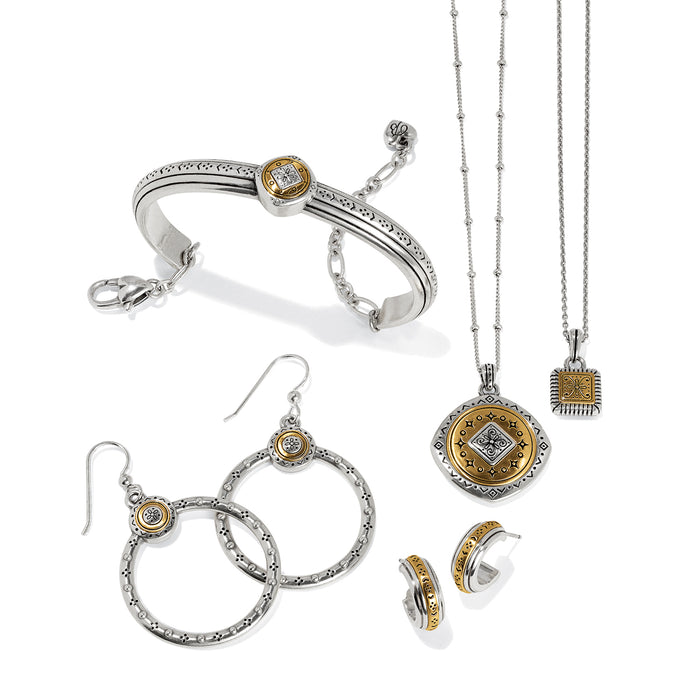 Mosaic Two Tone Mini Hoop