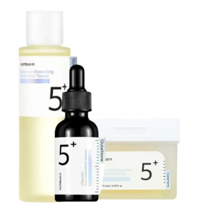 NUMBUZIN Vitamin Boosting Toner, Contrasted Serum and Concentrated Pad - DOKAN