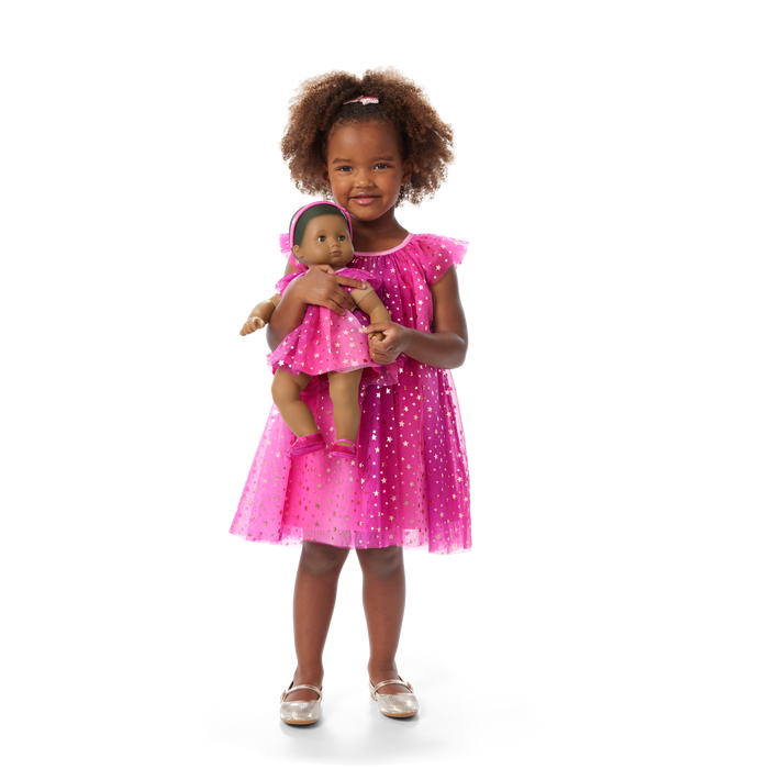 Pink Party-Ready Dress for Little Girls (Bitty Baby®)