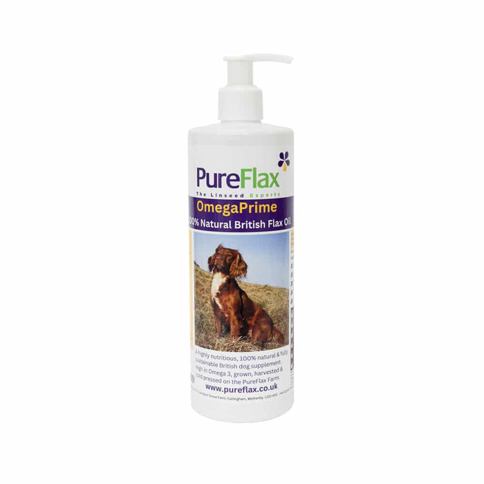 PureFlax OmegaPrime Natural Flax Oil for all Dogs