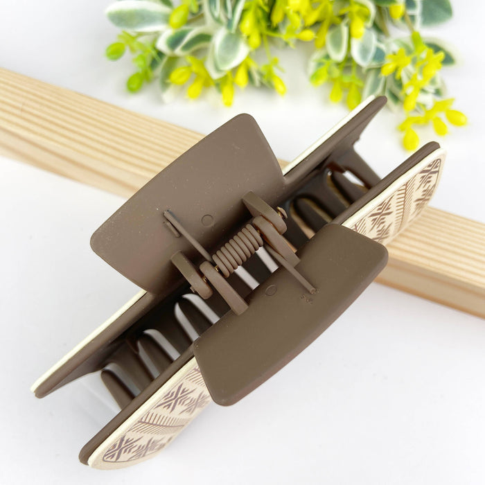 Retro PU simple hair clip for women: B