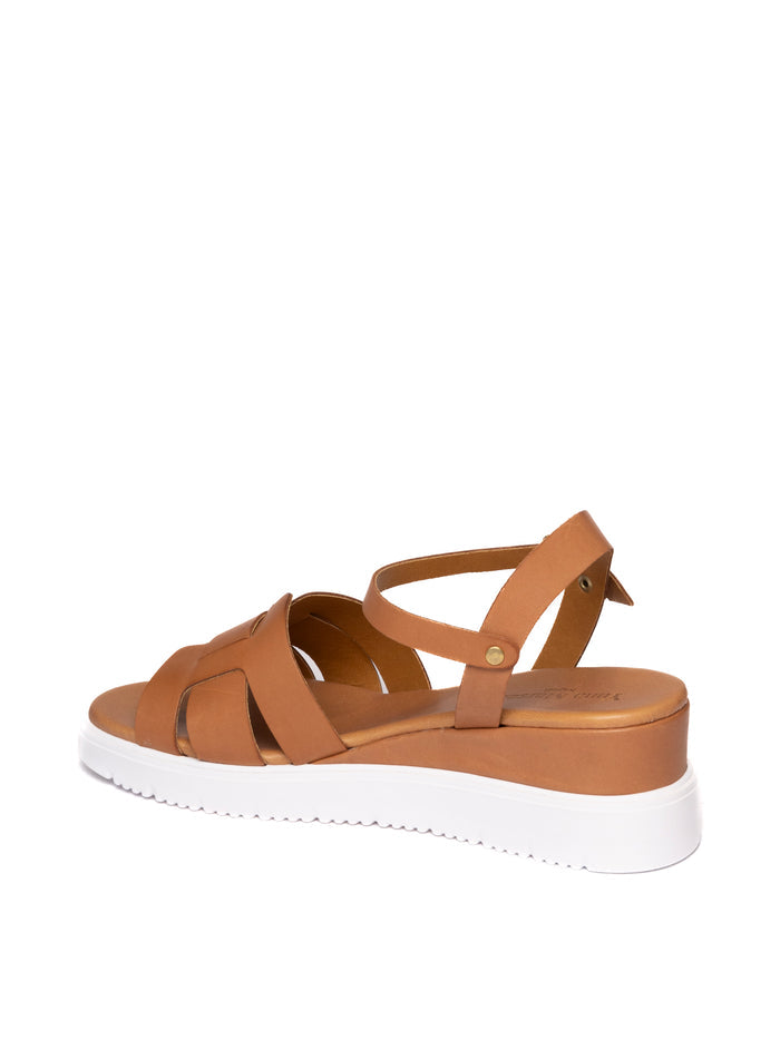 YUNA MARSELLA Sandalo pelle cuoio FZ-318 VIT-CUOIO
