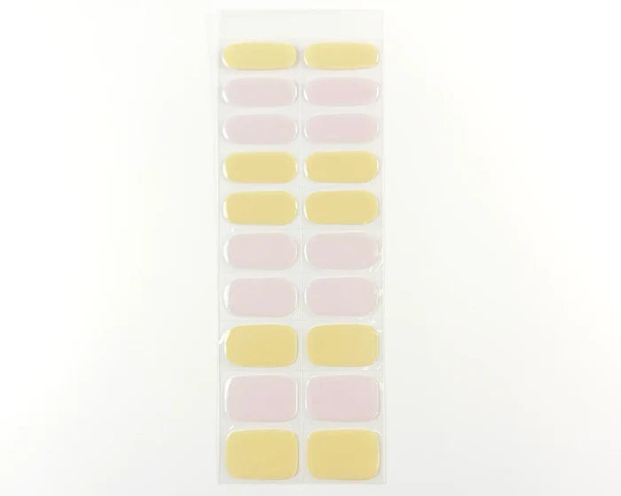 Sheet of Pink Lemonade semi-cured gel nail wraps in all sizes