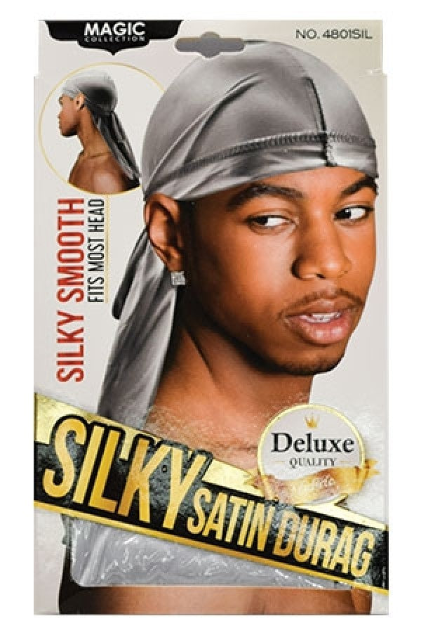 Silky Satin Durag -Silver