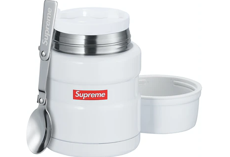 Supreme Thermos Stainless King Food Jar and Spoon (White)