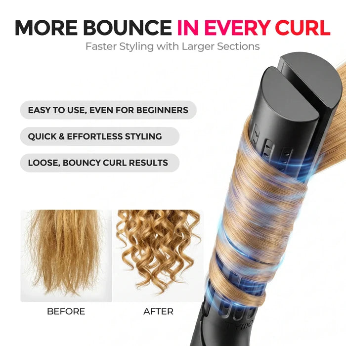 TYMO AIRFLOW for bouncy, defined curls, easy for beginners to create loose, voluminous styles