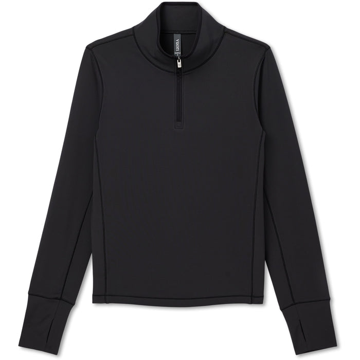 Black lVuori - Chilled Out Half Zip with a quarter zip on a white background