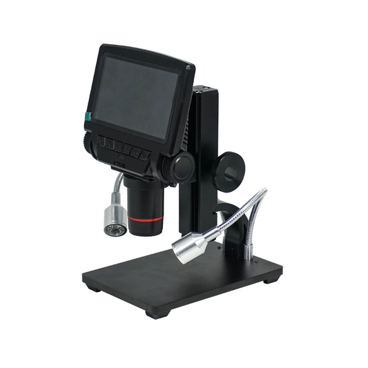 12 Megapixels 20X LED Reflection Light Track Stand Digital Microscope, SKU DM02050121, three quarter front view