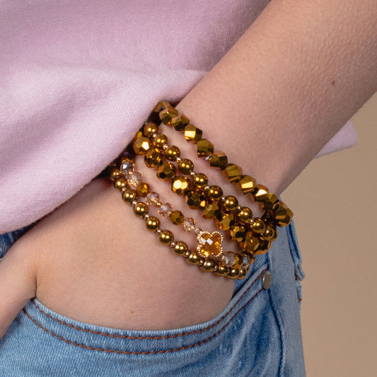 1412 - Stacked Bracelets - Gold