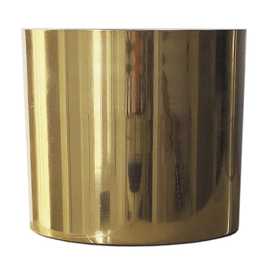 18cm Leaf Modern Metal Planter - Gold