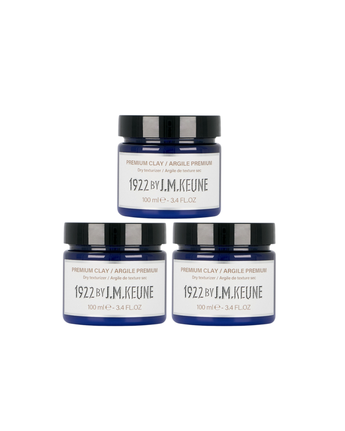1922 by J.M. Keune Premium Clay per 3 stuks bij Care For Hair