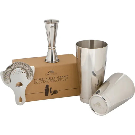 A Bar Above - Craft Cocktail Bar Set in Stainless (4 Piece)