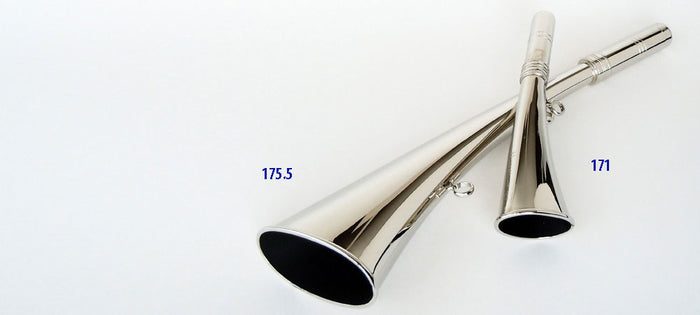 2 x acme raucous beaters horns showing various sizes