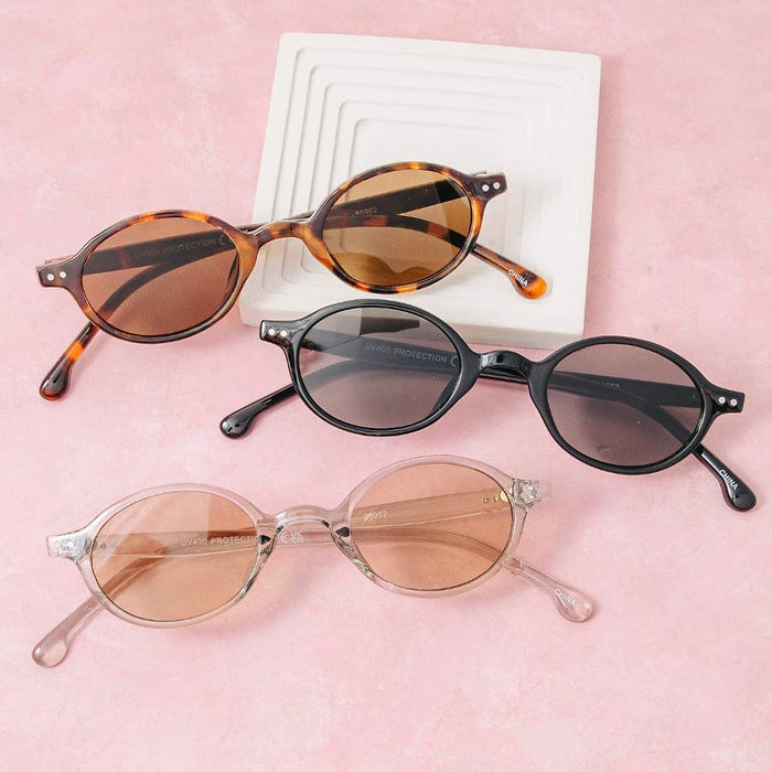 Assorted Oval Lens Sunglasses Set: ASSORTED