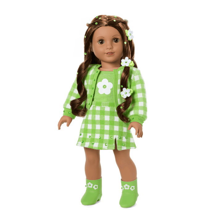 August Peridot Glow Outfit for 18-inch Dolls