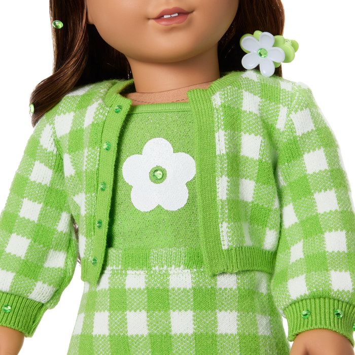 August Peridot Glow Outfit for 18-inch Dolls