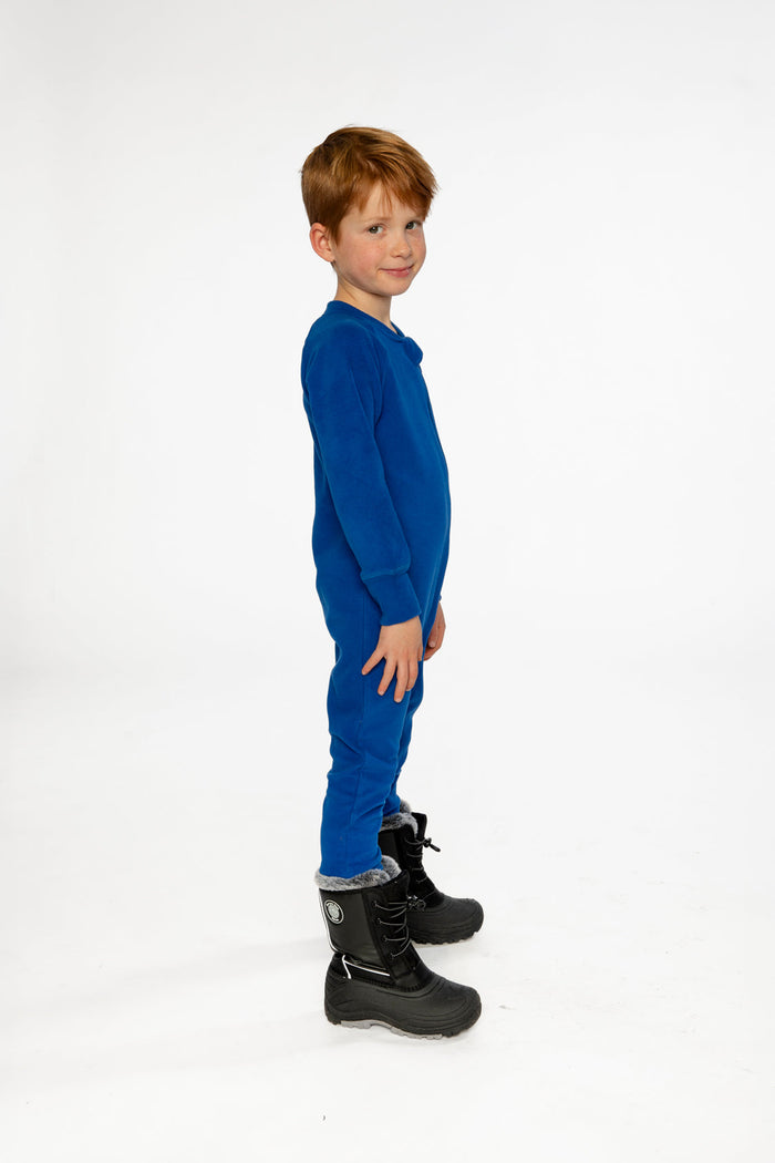 Baby One Piece Thermal Underwear Royal Blue-2