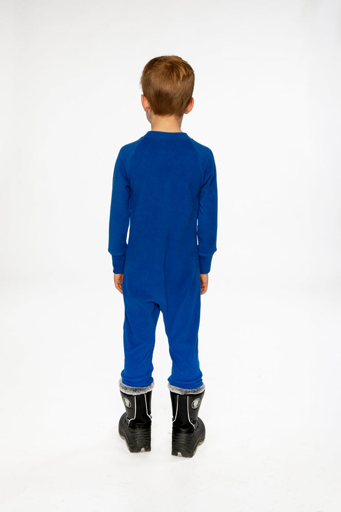 Baby One Piece Thermal Underwear Royal Blue-3