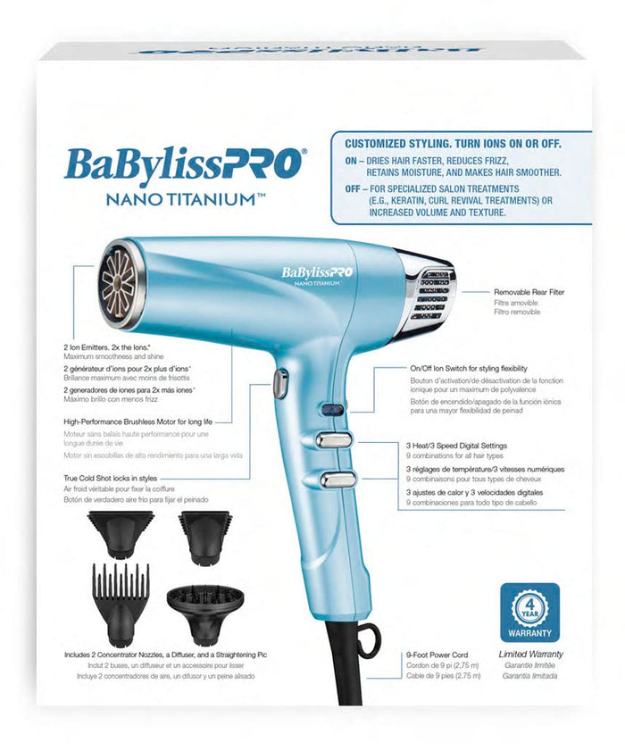 BaBylissPRO Professional High- Speed Dual Ionic Dryer #  BNT9100 - Palms Fashion Inc.
