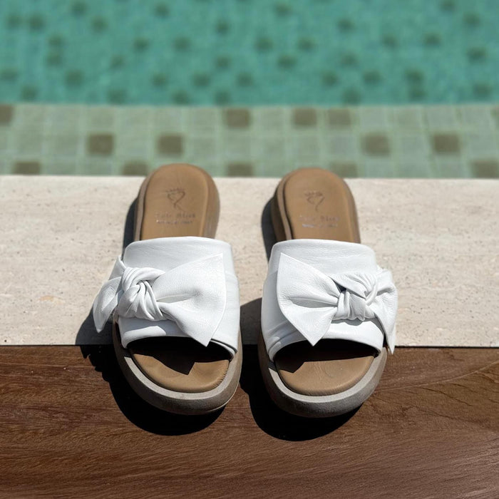 Bailey: White Leather Shoes Sole Bliss