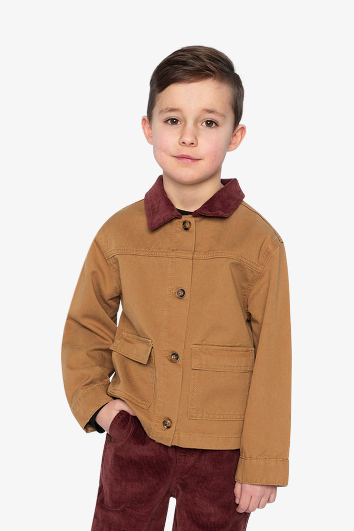 Barn Jacket Brown Yellow-1