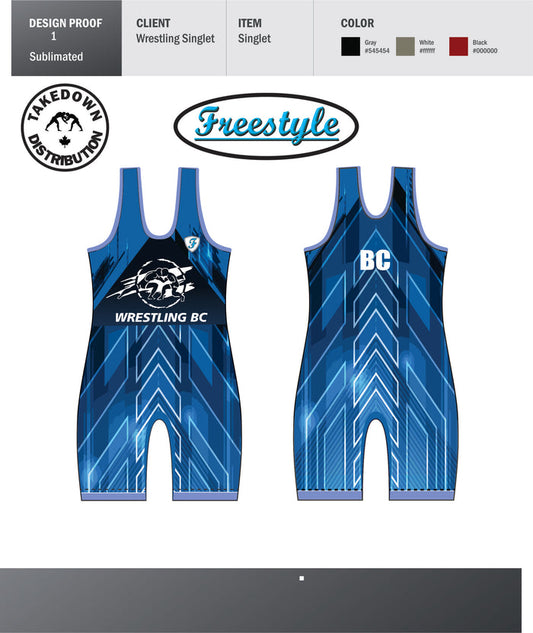 BC WRESTLING YOUTH TEAM Wrestling Singlet