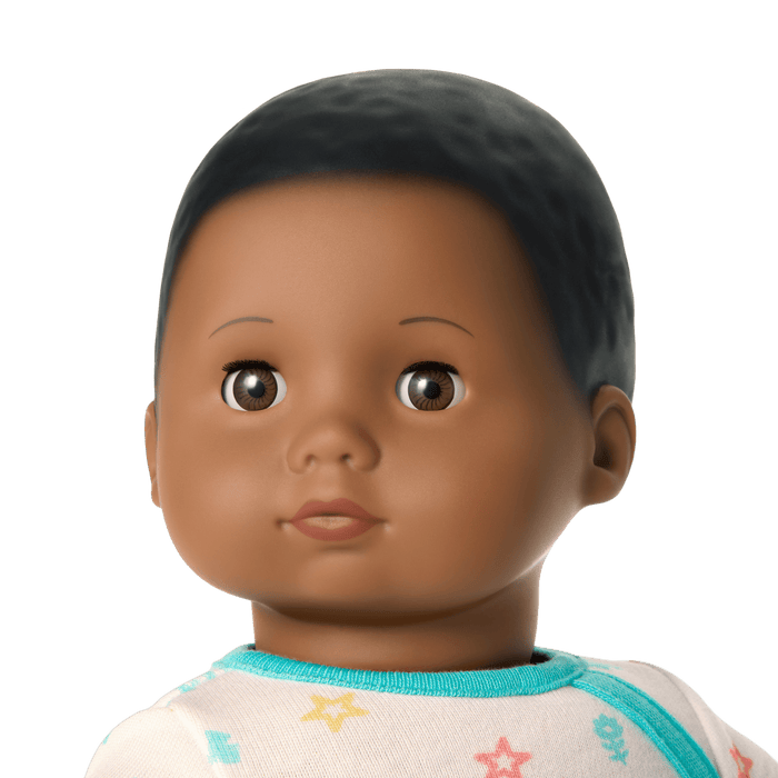 Bitty Baby® Doll #1 with black hair in Pastel Blue