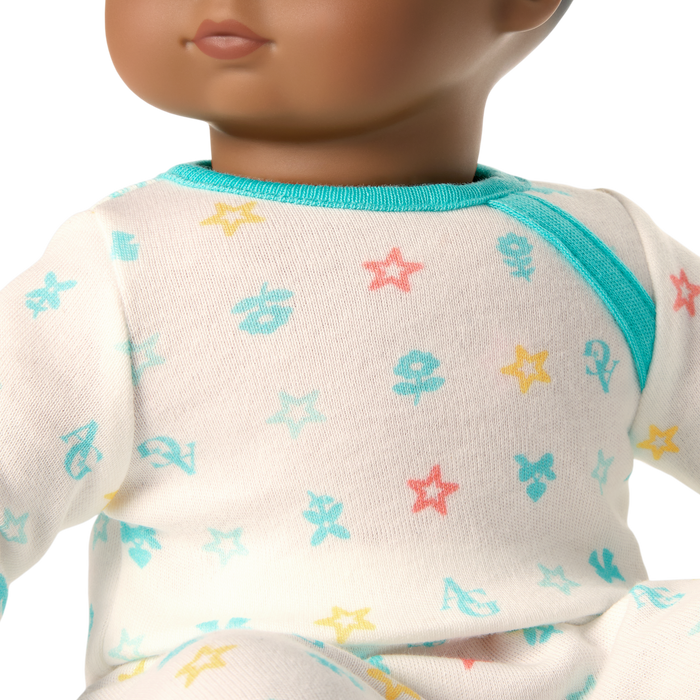 Bitty Baby® Doll #1 with black hair in Pastel Blue