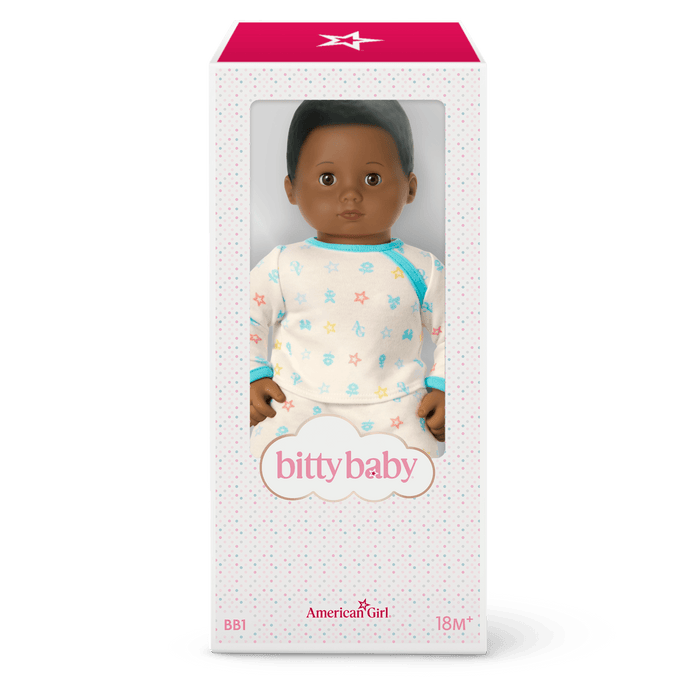 Bitty Baby® Doll #1 with black hair in Pastel Blue