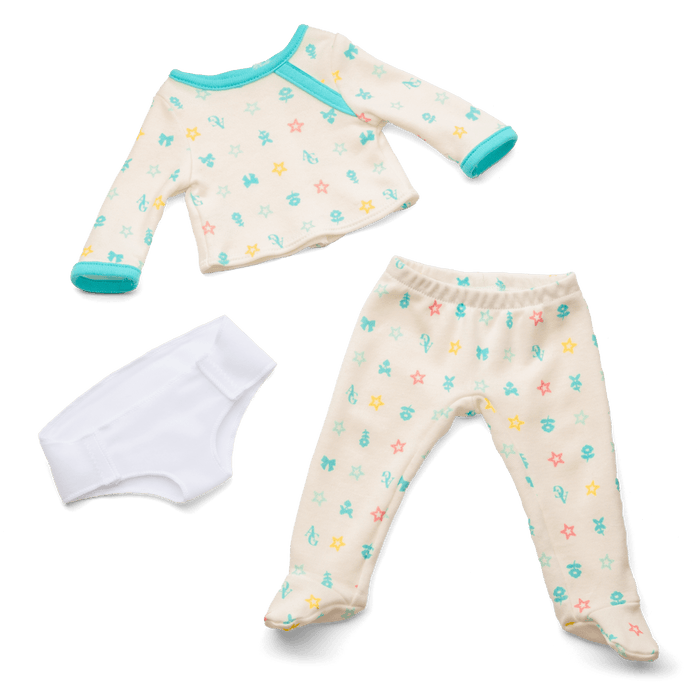 Bitty Baby® Doll #3 with blonde hair in Pastel Blue