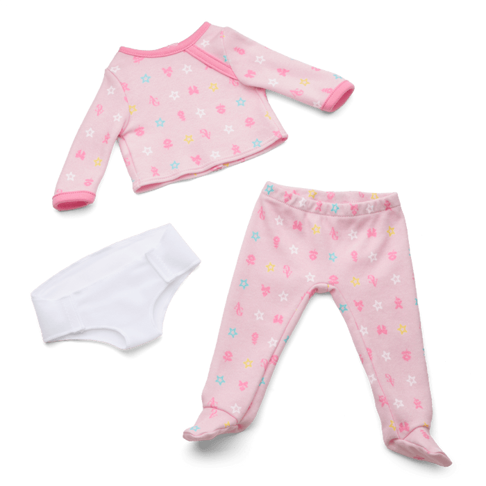 Bitty Baby® Doll #4 with black hair in Pastel Pink
