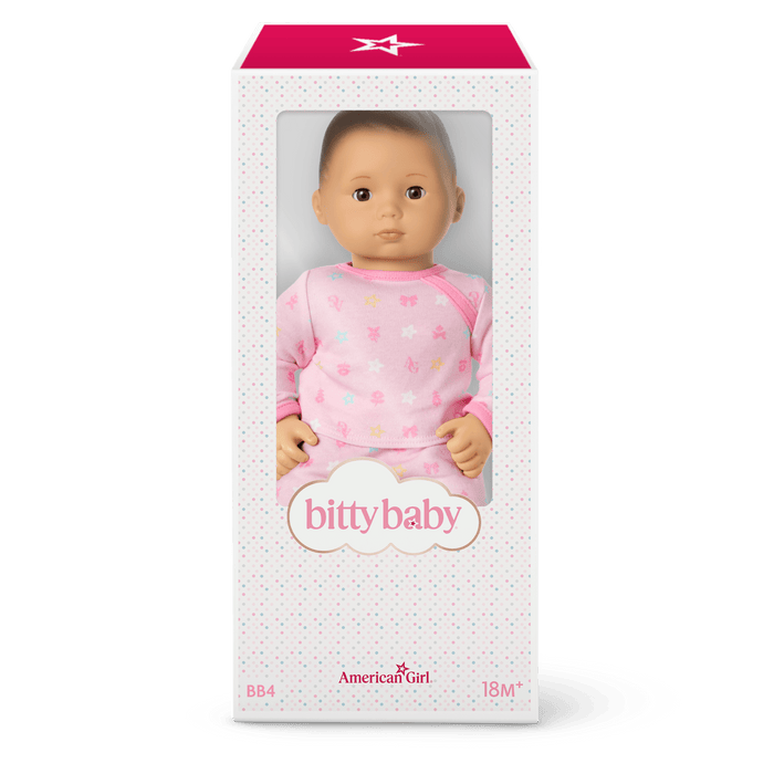 Bitty Baby® Doll #4 with black hair in Pastel Pink