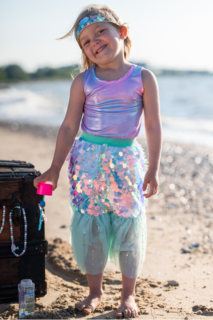 Bling Bling Mermaid Skirt & Hairclip Set
