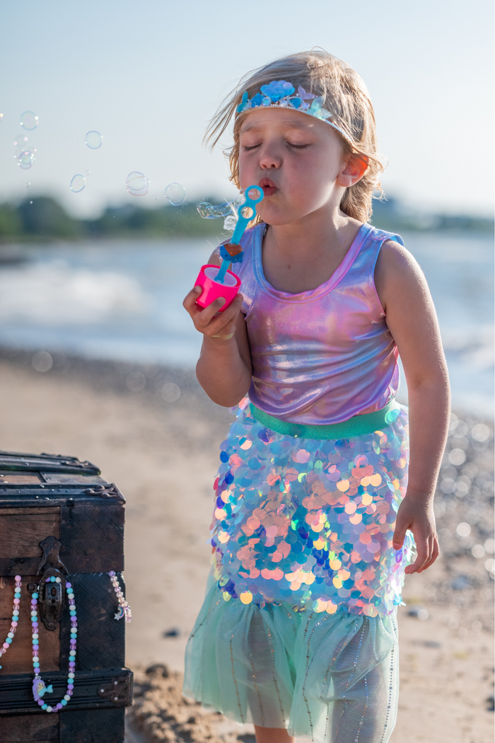 Bling Bling Mermaid Skirt & Hairclip Set
