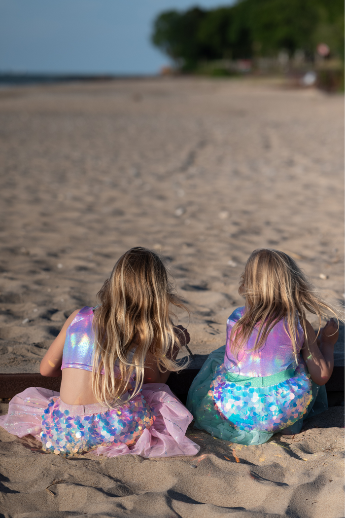 Bling Bling Mermaid Skirt & Hairclip Set