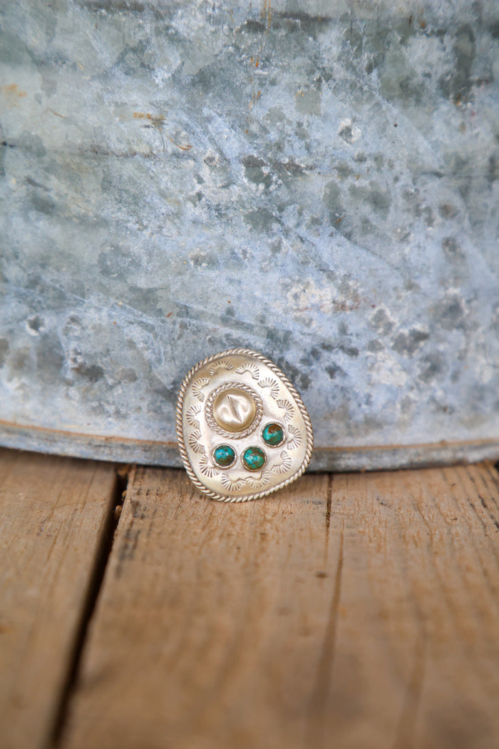 Bobby Platero Kingman Hat Pendant