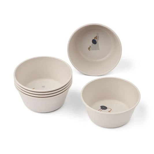 Liewood - Bowls - Cees - Set Of 6 - All Together/Sandy