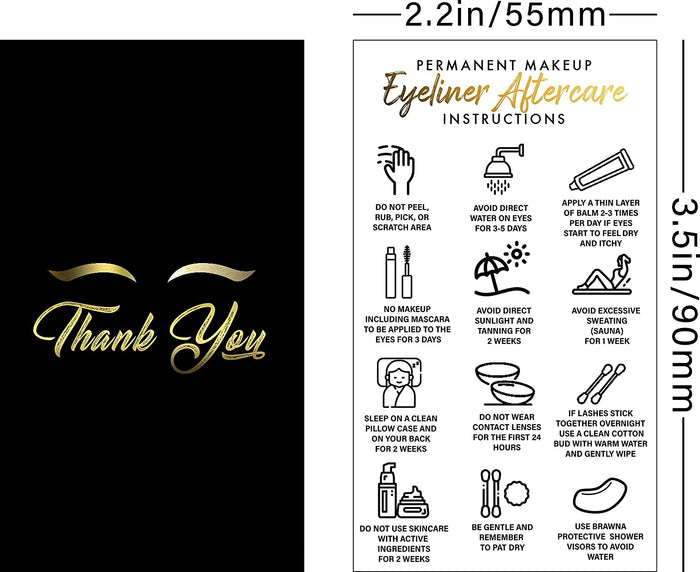 Brawna - Lip Blush Aftercare Thank You Cards - PMU Supplies