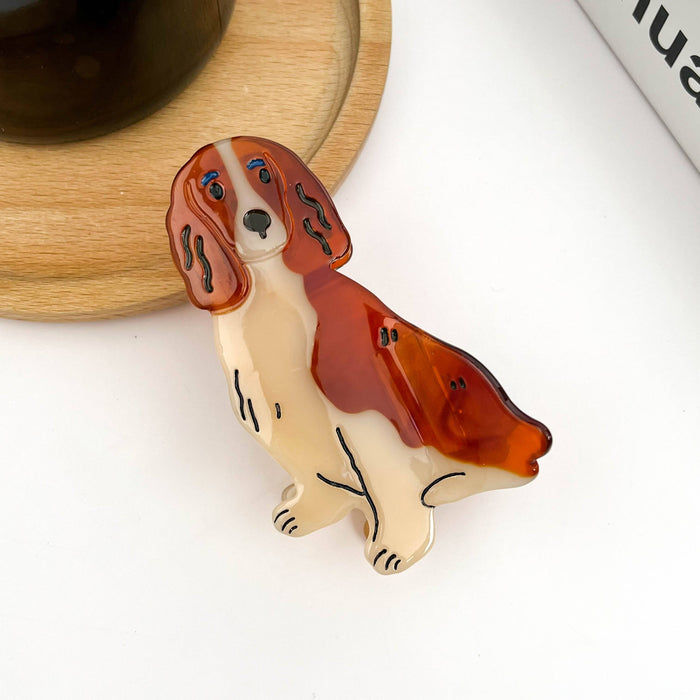 Brown Dog Series Claw Clip, Shih Tzu Teddy Hair Clip: German Shepherd