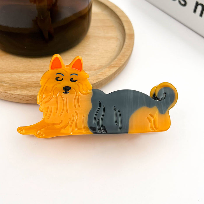 Brown Dog Series Claw Clip, Shih Tzu Teddy Hair Clip: German Shepherd