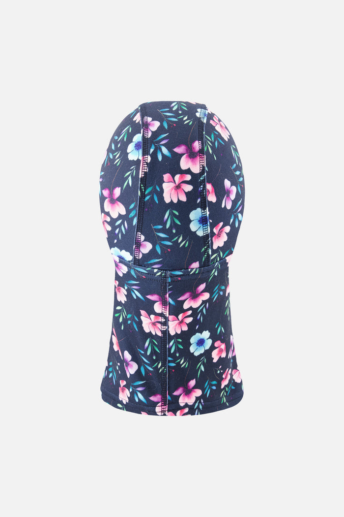 Brushed Jersey Balaclava Blue Floral Print-2