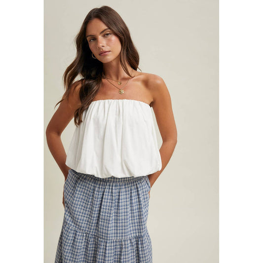 BUBBLE TUBE TOP / WL26-12533: OFF WHITE